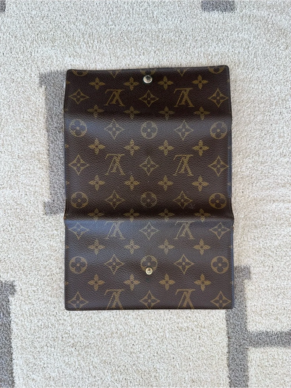 Louis Vuitton Brown Monogram Canvas Snap Continental Wallet